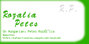 rozalia petes business card